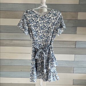 Banana Republic Blue and White Floral Mini Dress